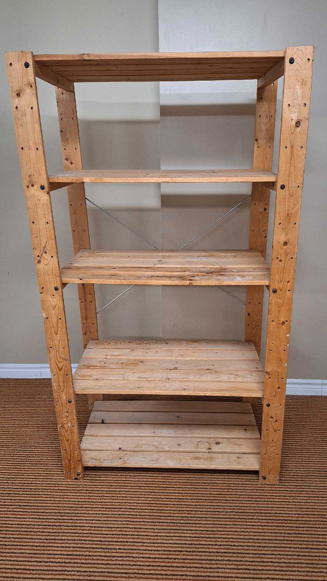 Wooden adjustable shelving unit in Bookcases & Shelving Units in Mississauga / Peel Region - Image 4