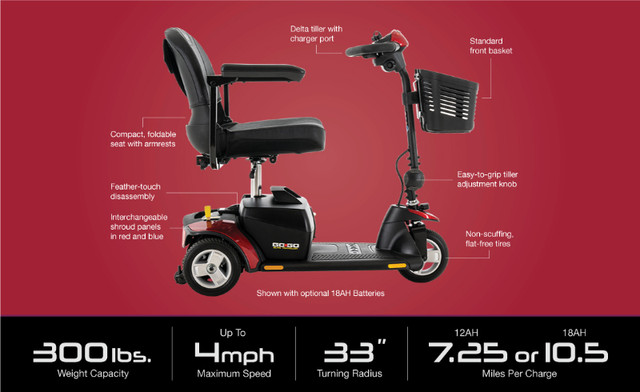 Go mobility Scooter for Parents rental starts 15 per day in General Electronics in Mississauga / Peel Region