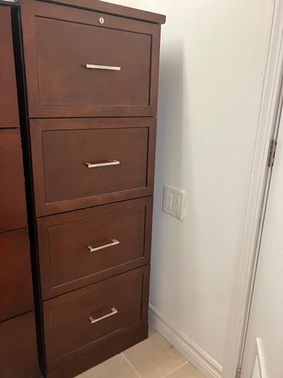 Mint 4 drawer wooden office filing cabinet, View more