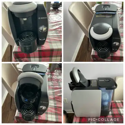 Bosch Tassimo coffee machine in excellent condition. If the ad is up, it’s still available.