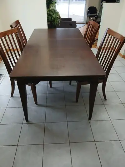 Wood Dining Table and four chairs, View more