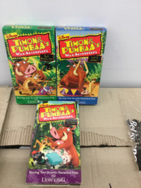 Timon & Pumbaa’s Wild Adventures VHS Tape Lot Of 3
