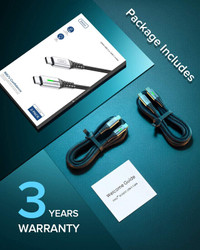 USB C to USB C Fast Charging Cable (Pair of 2)