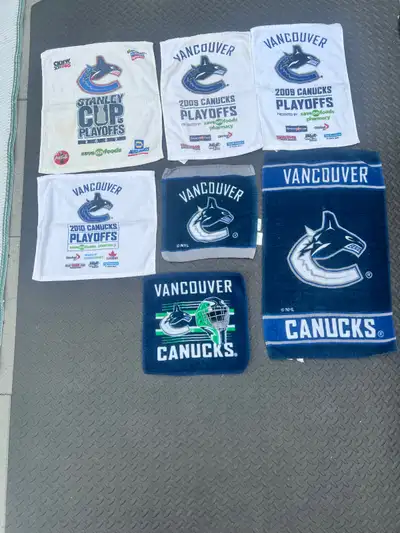 Vancouver Canucks White & Navy Playoff Towels, $13 each, View more