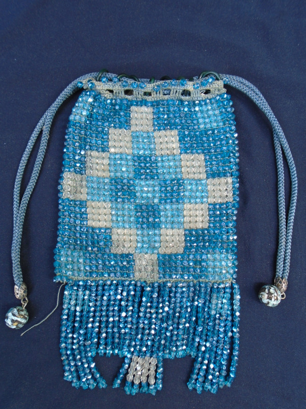 Antique Crochet Faceted Seed Bead Purse Handmade 1920's in Arts & Collectibles in Parksville / Qualicum Beach