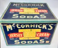 2 VINTAGE VERY LARGE McCORMICKS JERSEY CREAM SODAS CRACKER BOXES