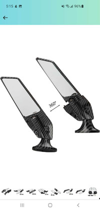 AFTERMARKET CARBON FIBER MOTORCYCLE MIRRORS