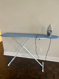 Iron, Iron Board and Clothes Rack 