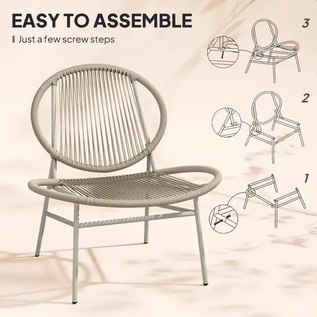 Rattan Bistro Set, 3 Pieces Wicker Patio Furniture Set, Acapulco in Patio & Garden Furniture in Markham / York Region - Image 7