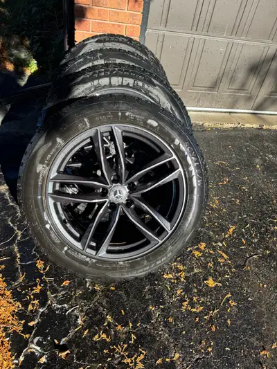 Winter rims and tires off a 2022 Mercedes GLC 43, will fit a 300 series as well. Have about 28000km...