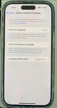 Iphone 15- 256GB (Open Box-100% Battery Health)