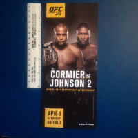 UFC 210 Cormier vs Johnson 2 rack card 4" x 9" Buffalo NY