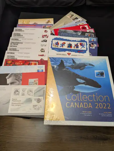 Unopened Collection Canada 2022 Stamp Album. Includes 45 mint stamps inside the album. Please see my...