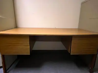 Free well-built large desk with drawers, View more