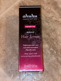 Ahuhu Organic Hair Care Keratin Hair Rebuild Serum New in Box
