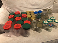 Free jars with lids for pantry or workshop storage
