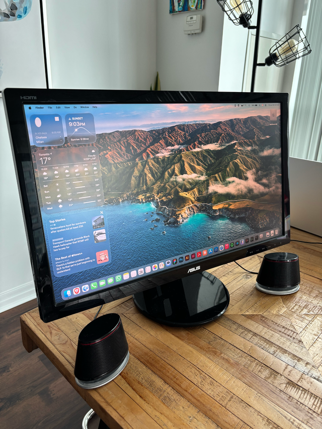 ASUS VE247H 23.6" Full HD Monitor + Sanyun SW102 Speakers in Monitors in City of Toronto - Image 4