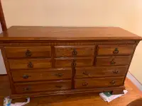 Solid Antique Wood Dresser