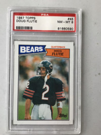 DOUG FLUTIE ... 1987 Topps ... ROOKIE CARD … PSA 8 and 9 ($150)