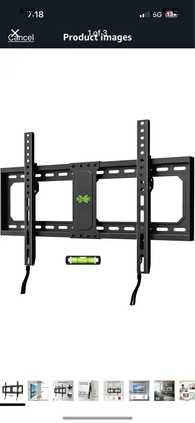 USX MOUNT UL Listed Fixed TV Wall Mount for 37-82 Inch TVs, View more