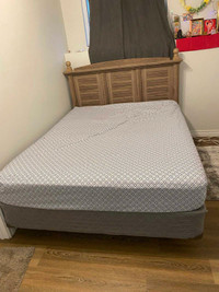 Queen bed available  , bed frame and headboard , mattress is not