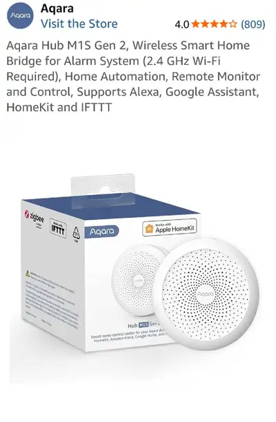 Aqara Hub M1S Gen 2, Wireless Smart HomeBridge for Alarm System , View more