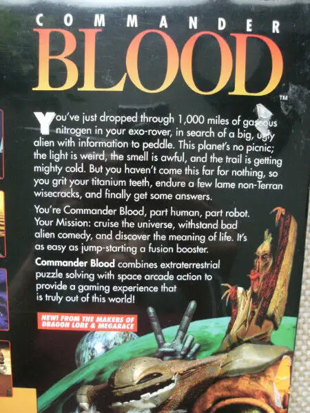 PC Game: COMMANDER BLOOD. 1994. New and Factory Sealed. in PC Games in Calgary - Image 4