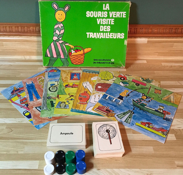 La souris verte visite des travailleurs -Loto-vocabulaire / 1971 dans Art et objets de collection  à Trois-Rivières - Image 2