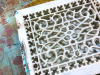 Grate - decorative floor grate with louver - WcrackleWpBedge
