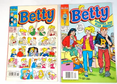 2 Vintage Archie Comics Betty Comic Books, View more