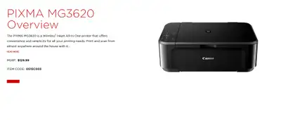Canon Printer MG3620, View more