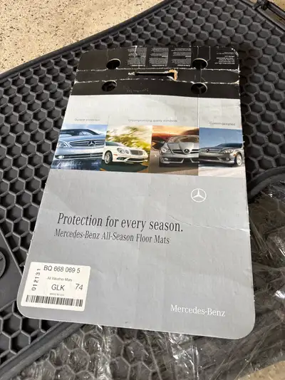 These are brand new Mercedes-Benz GLK All-Season Floor Mats, Part number BQ 668 0695. Brand New