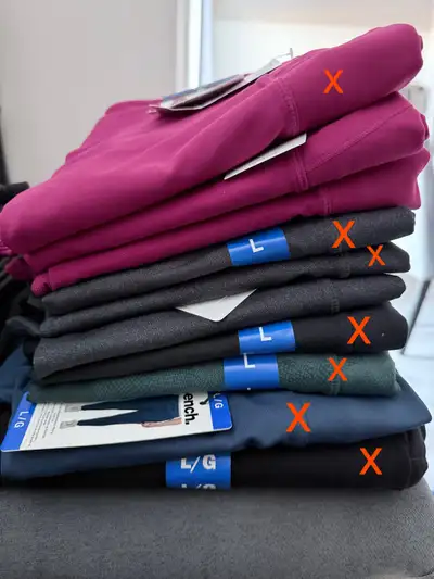 I'm offering a selection of Tuff Athletics leggings in size large, designed with comfort and perform...
