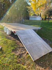 20'x8' galvanized flat deck trailer