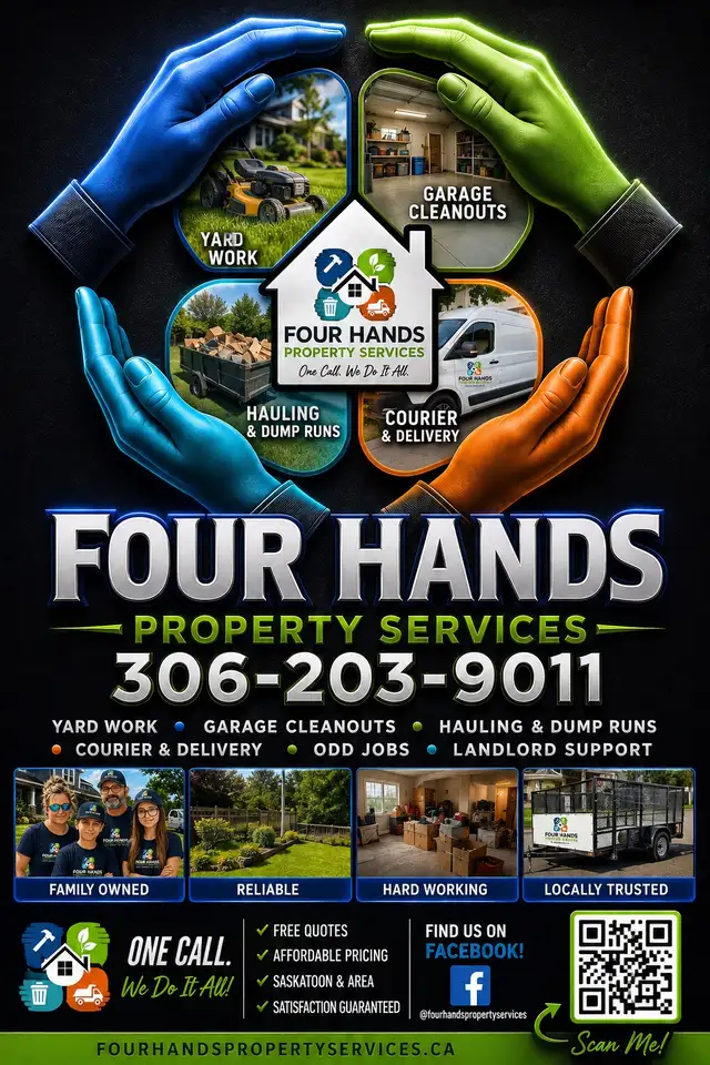 Four Hands Property Services - Property Maintenance, Yard Care, in Other in Saskatoon - Image 3