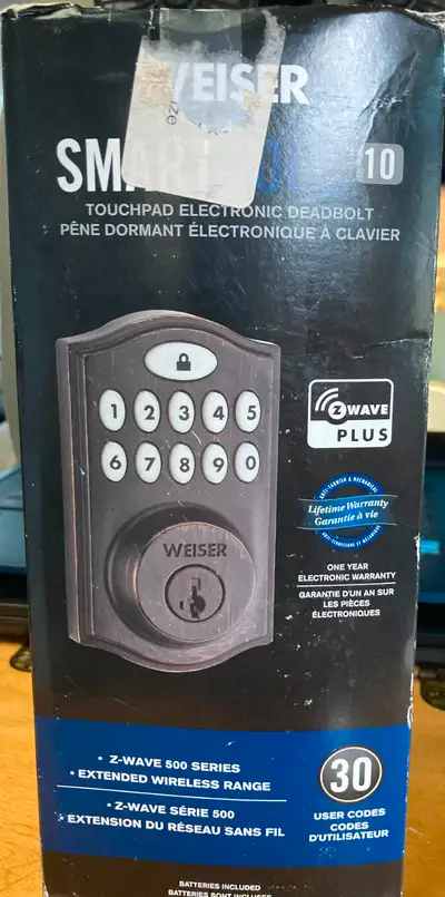NEW Z-wave Weiser Kwikset Smart Code 10 deadbolt lock, View more