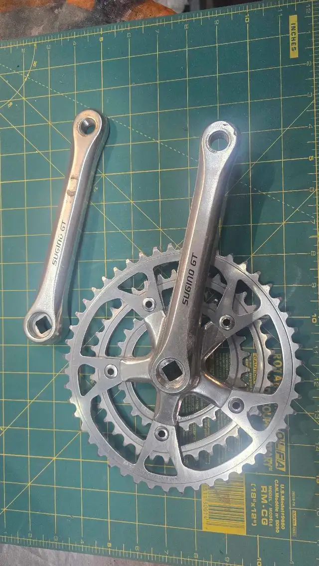 vintage Shimano GT 175 three piece crank