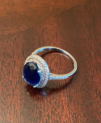 Sapphire Sterling Silver Ring