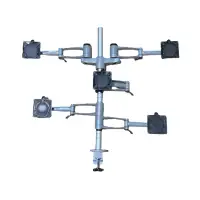 5-Monitor WISHBONE Adjustable Arm Metal Desk Mount w/Clamp K5085