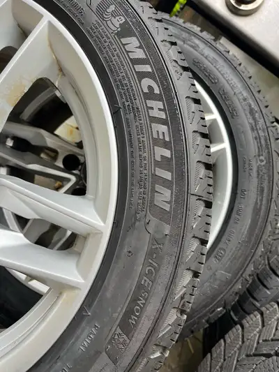 LIKE NEW - USED 1 season 9/32 and 10/32 tread depth! Set of 4 mounted on Audi after market wheels 22...