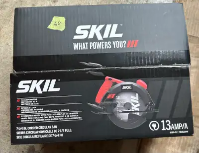 This SKIL 7-1/4 in. corded circular saw is in brand new condition, still sealed and packaged in its...