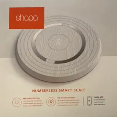 Shapa Numberless Smart Weight Loss Scale (white; like-new condition) NOTE: scale only, membership mu...