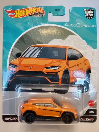 Mattel Inc. 2022 Release HCK16 1:64 Diecast Hot Wheels Premium AutoStrasse Lamborghini Urus 3/5 Real...