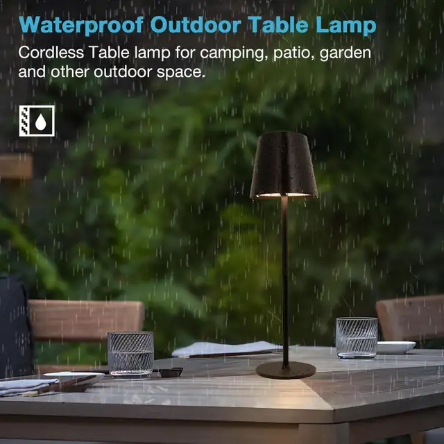 Cordless Table Lamp Set of 2, Rechargeable Touch LED Lamps, 3 Co in Indoor Lighting & Fans in Oshawa / Durham Region - Image 6