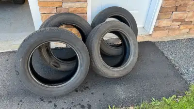 4 tires with same even wear. Not new but good for another summer for sure. Price reflects the wear....