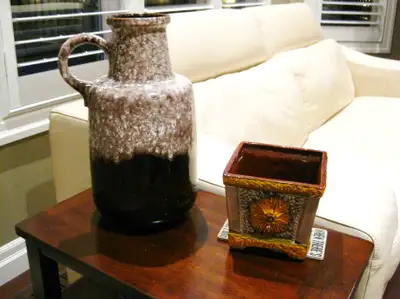 I have Two Vintage German Made Scheurich Keramik West Germany And Carstens Tonnieshoff Ceramic Glaze...