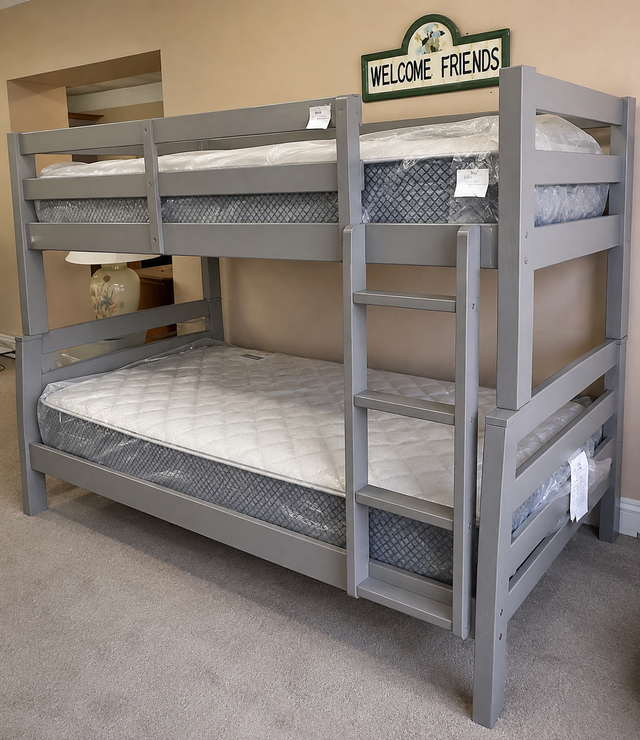 Grey Wooden Bunk Bed
