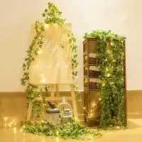 DIY Kit - Faux Silk Ivy Vines with LED Fairy String Lights NEW!