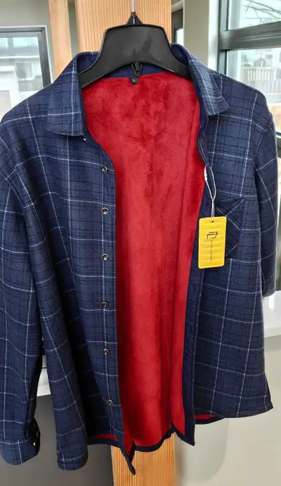 Men's Lined Flannel Shirt Jacket - (Fits Medium) - New, View more