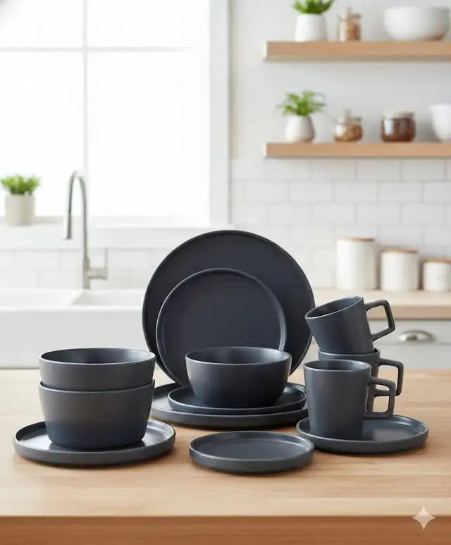 16-Piece Dinnerware Set (4 Dinner Plates, 4 Salad Plates, 4 Bowl